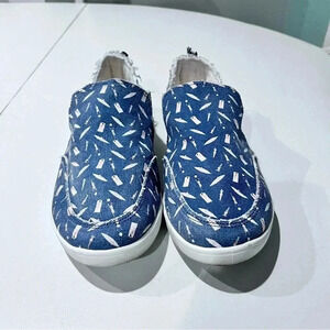 Vionic beach fun in the sun malibu slip on cloth flats athletic womens 9.5‎